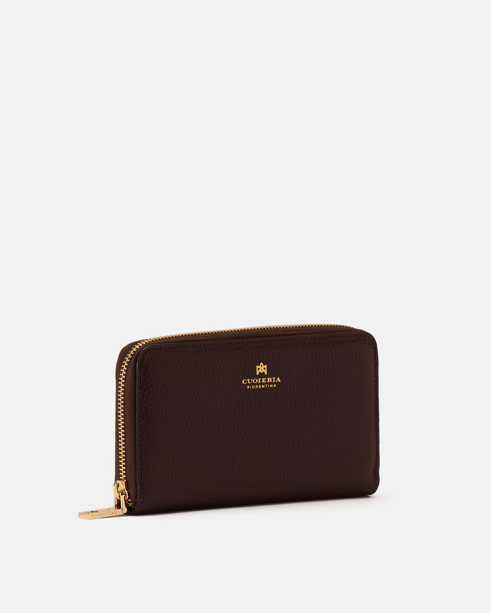 Zip around wallet Coffee  - Women's Wallets - Women's Wallets - Wallets - Cuoieria Fiorentina