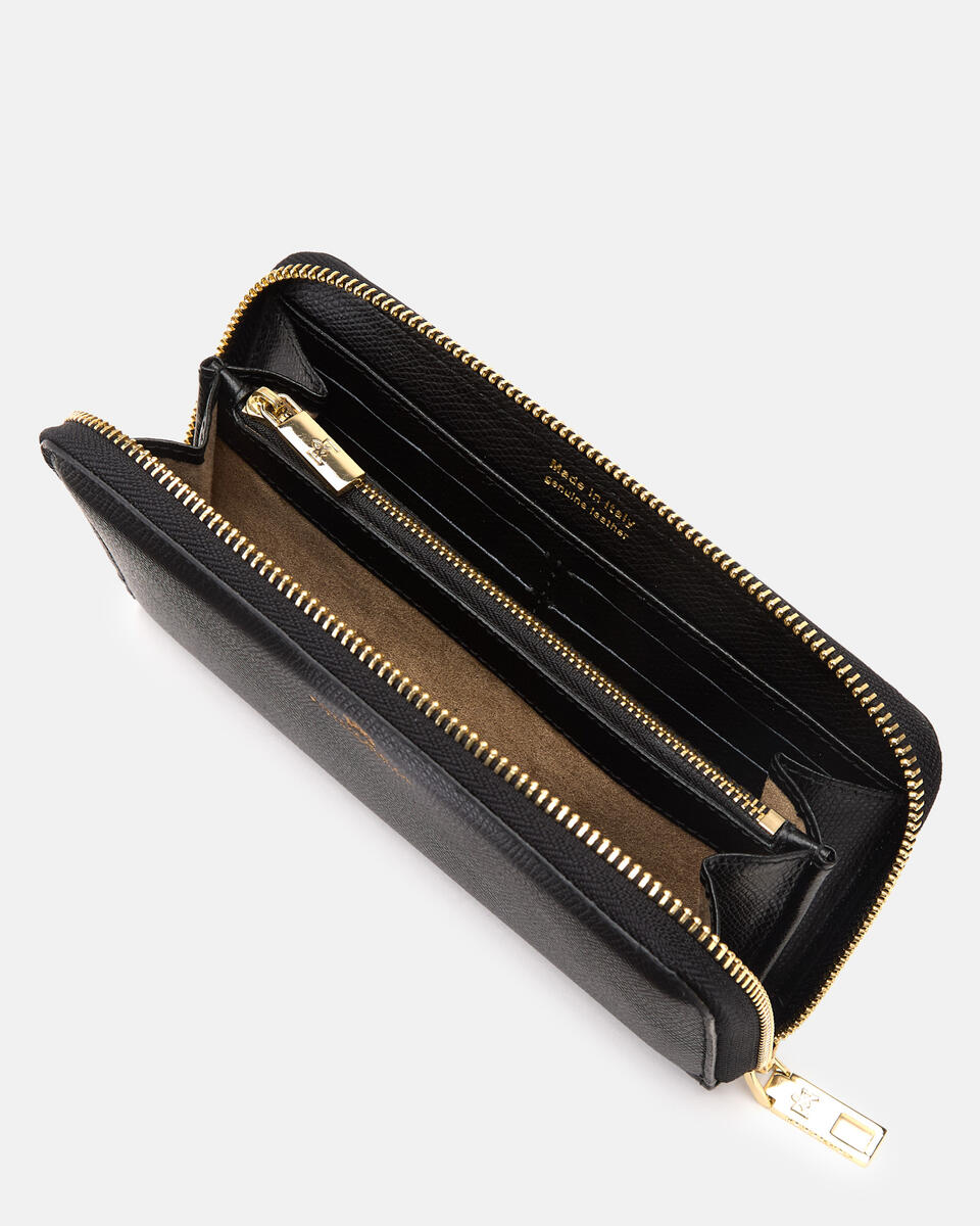 Zip around wallet Black  - Women's Wallets - Women's Wallets - Wallets - Cuoieria Fiorentina