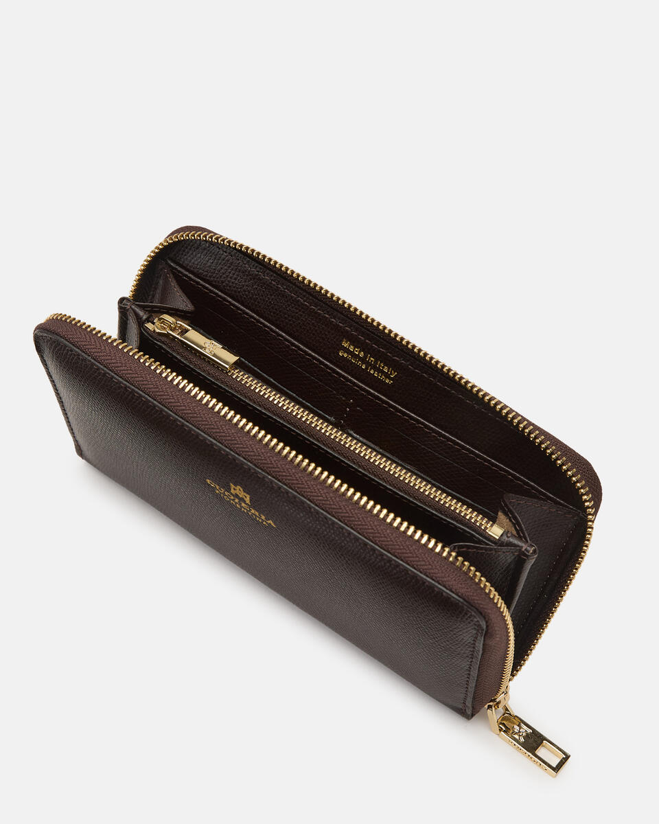 Zip around wallet Dark brown  - Women's Wallets - Women's Wallets - Wallets - Cuoieria Fiorentina
