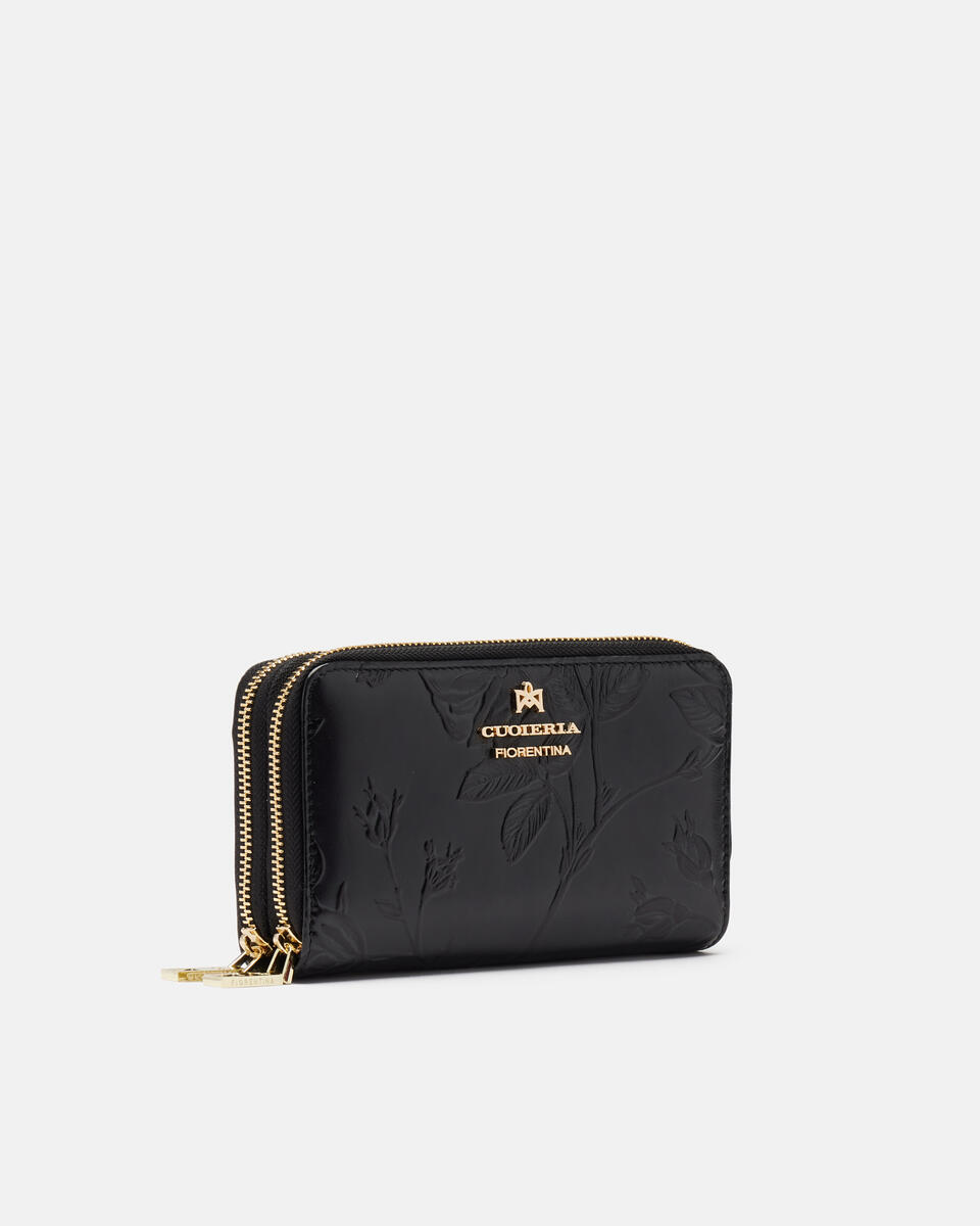 Double zip around wallet Black  - Women's Wallets - Women's Wallets - Wallets - Cuoieria Fiorentina