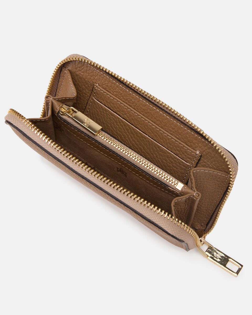 MINI ZIP AROUND WALLET Desert  - Women's Wallets - Women's Wallets - Wallets - Cuoieria Fiorentina