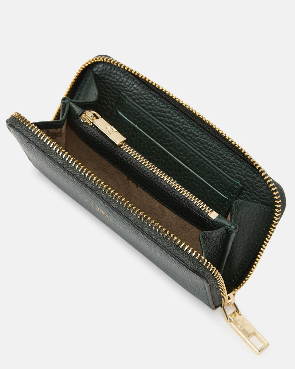 MINI ZIP AROUND WALLET Moss  - Women's Wallets - Women's Wallets - Wallets - Cuoieria Fiorentina