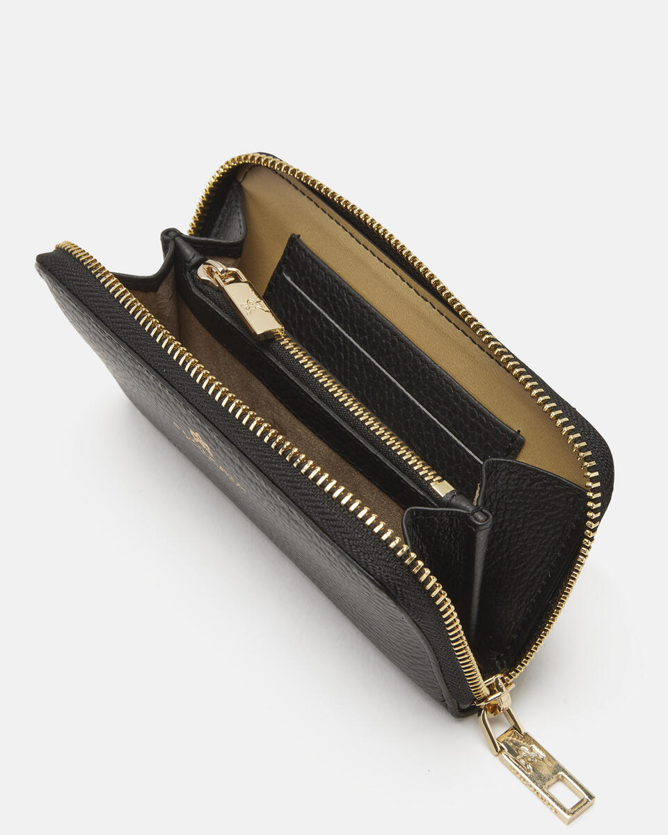 MINI ZIP AROUND WALLET Black  - Women's Wallets - Women's Wallets - Wallets - Cuoieria Fiorentina