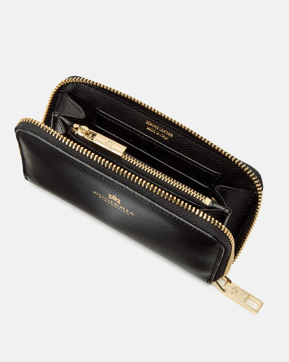 MINI ZIP AROUND WALLET Black  - Women's Wallets - Women's Wallets - Wallets - Cuoieria Fiorentina