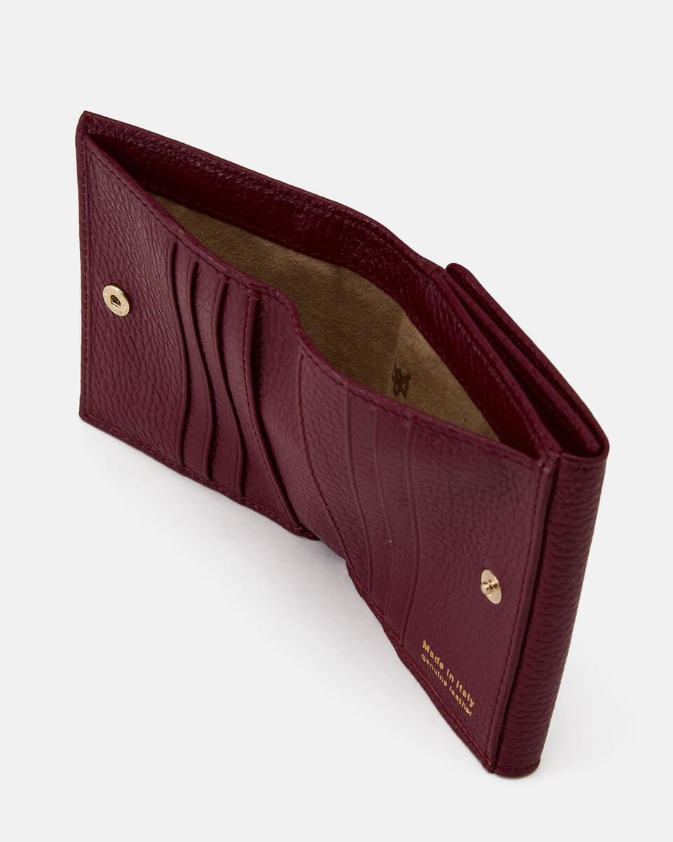 MINI WALLET Bordeaux  - Women's Wallets - Women's Wallets - Wallets - Cuoieria Fiorentina