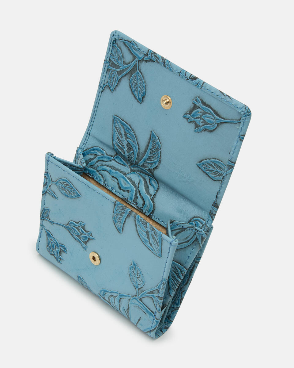 MINI WALLET Light blue  - Women's Wallets - Women's Wallets - Wallets - Cuoieria Fiorentina