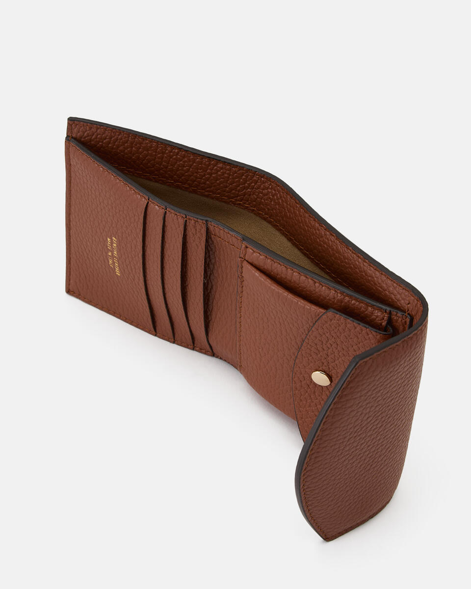 Portafoglio bifold con portamonete Caramel  - Portafogli Donna - Portafogli Donna - Portafogli - Cuoieria Fiorentina