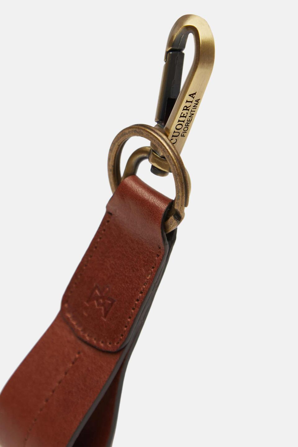KEYCHAIN Brown  - Key Holders - Men's Accessories - Accessories - Cuoieria Fiorentina