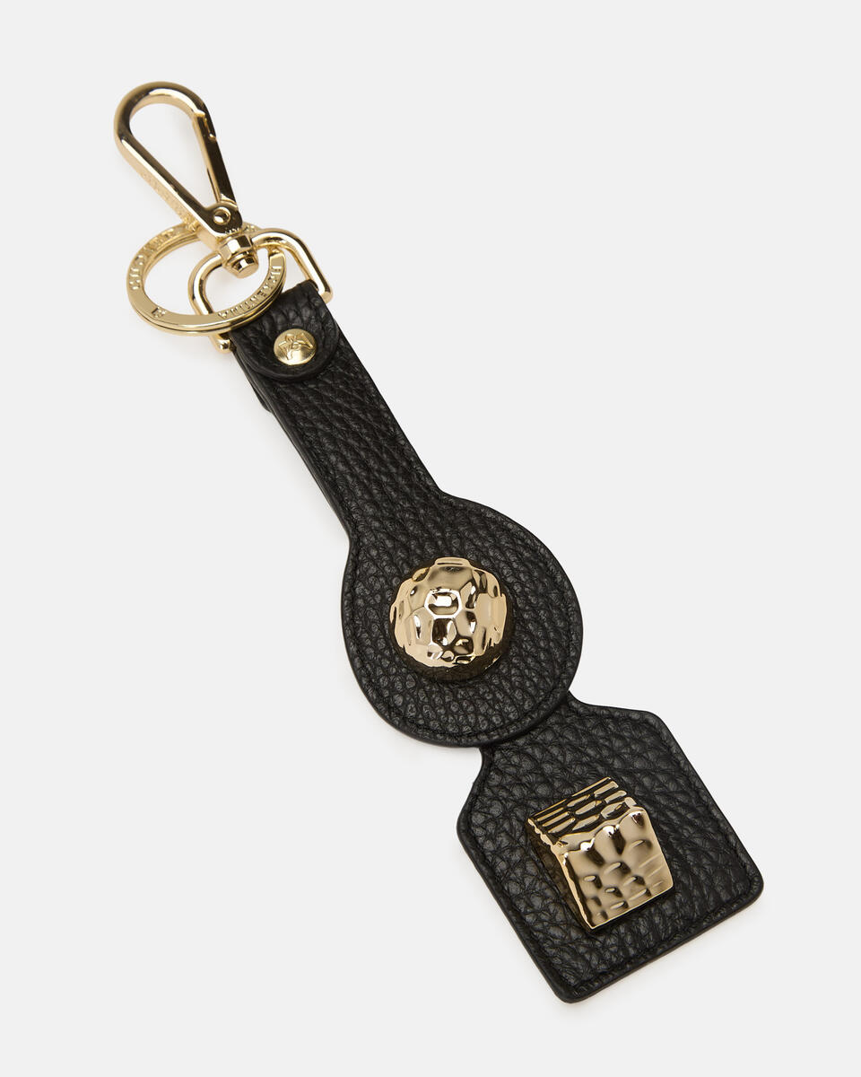 LEATHER CHARM Black  - Key Holders - Women's Accessories - Accessories - Cuoieria Fiorentina