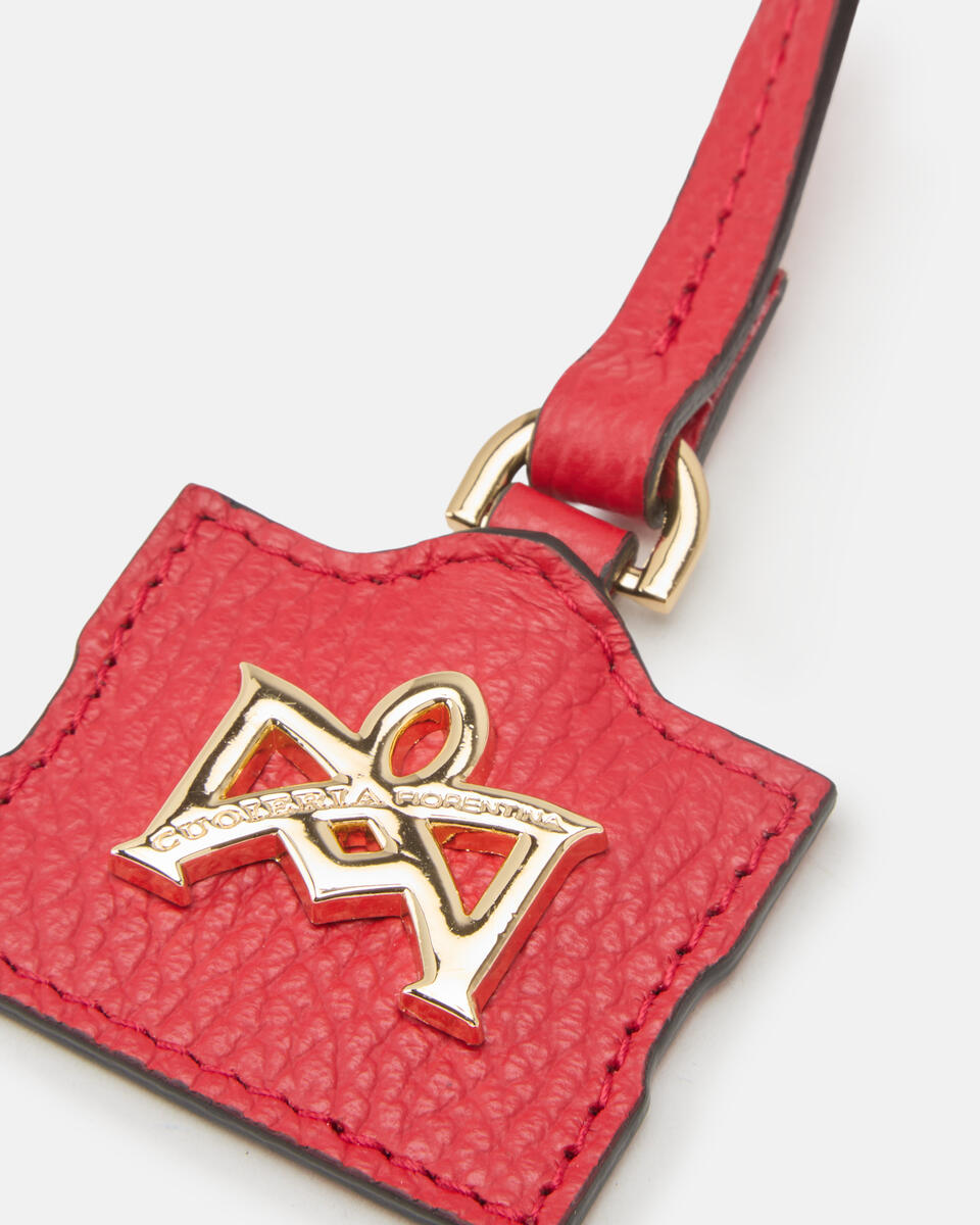 LEATHER CHARM Tomato  - Key Holders - Women's Accessories - Accessories - Cuoieria Fiorentina