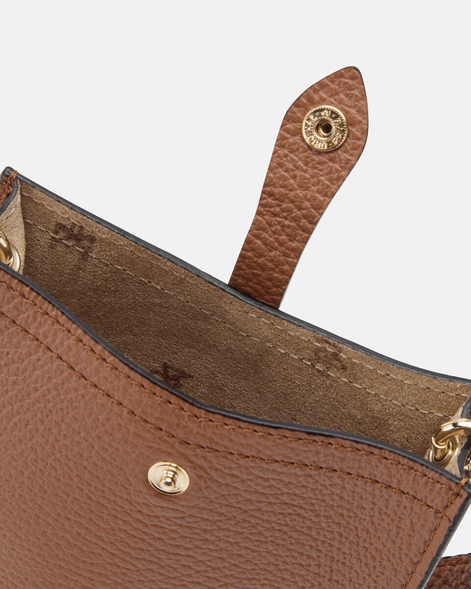 PHONE BAG Caramel  - Phone Bags - Women's Accessories - Accessories - Cuoieria Fiorentina