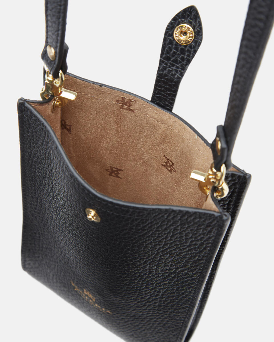 PHONE BAG Black  - Phone Bags - Women's Accessories - Accessories - Cuoieria Fiorentina