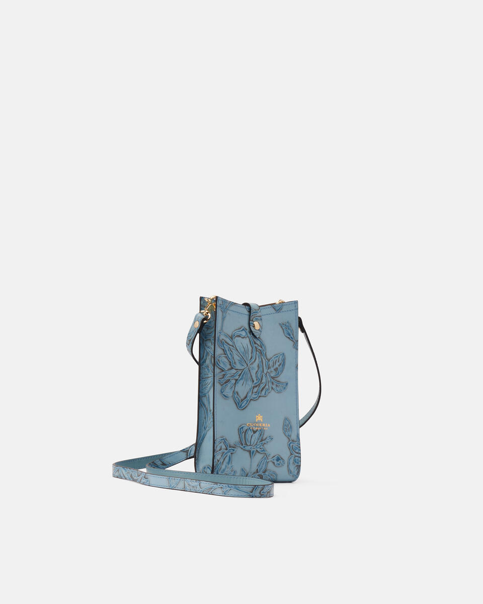 PHONE BAG Light blue  - Phone Bags - Women's Accessories - Accessories - Cuoieria Fiorentina