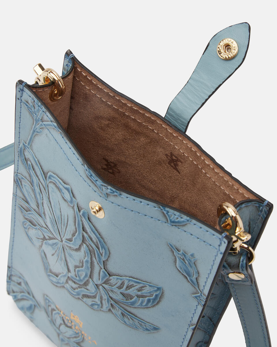 PHONE BAG Light blue  - Phone Bags - Women's Accessories - Accessories - Cuoieria Fiorentina