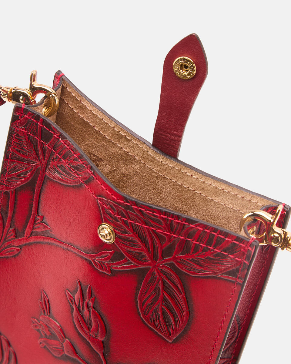 PHONE BAG Red  - Phone Bags - Women's Accessories - Accessories - Cuoieria Fiorentina
