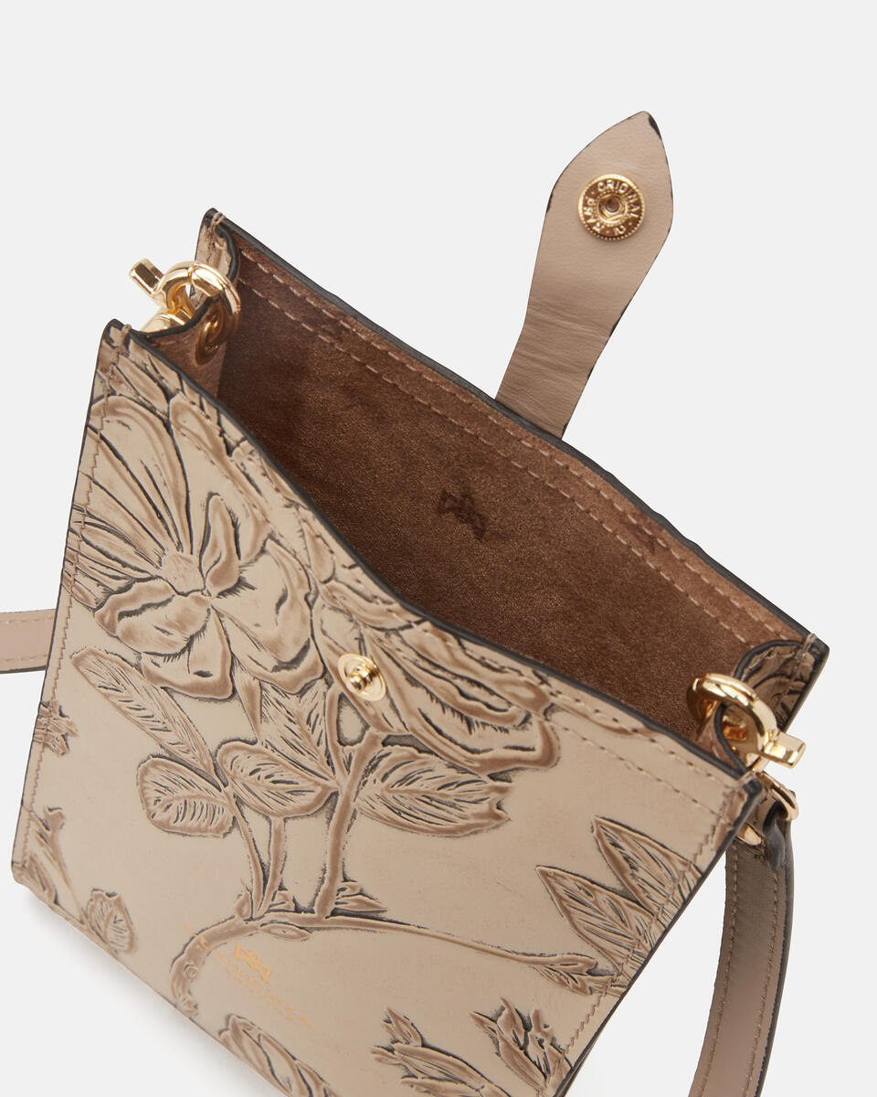 PHONE BAG Taupe  - Phone Bags - Women's Accessories - Accessories - Cuoieria Fiorentina