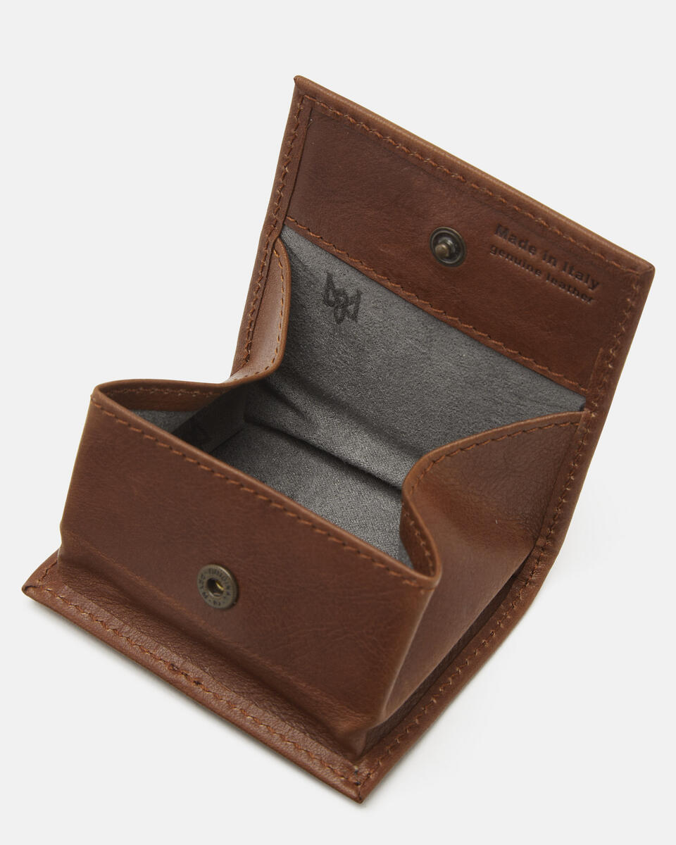 COIN PURSE Brown  - Women's Wallets - Men's Wallets - Wallets - Cuoieria Fiorentina