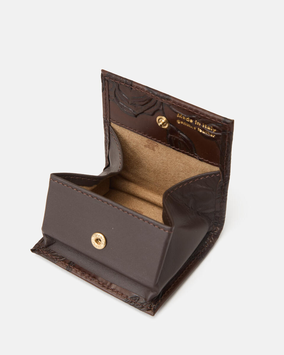 Coin purse Mahogany  - Women's Wallets - Women's Wallets - Wallets - Cuoieria Fiorentina