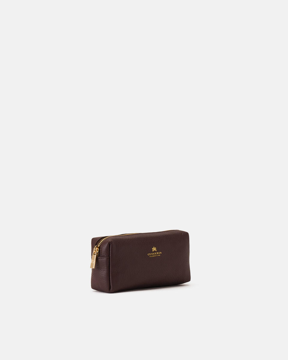 Make up case Coffee  - Necessaire - Women's Accessories - Accessories - Cuoieria Fiorentina