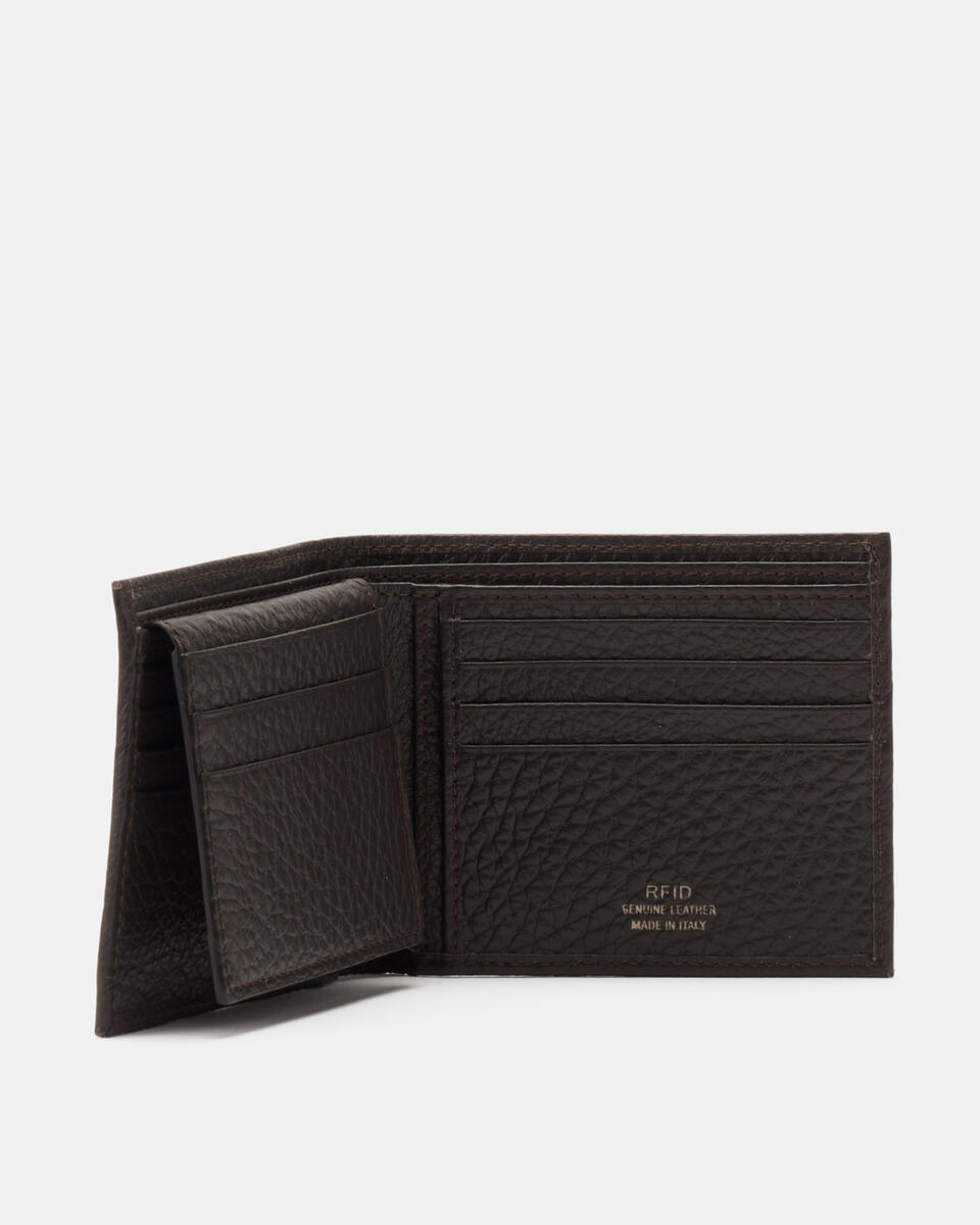 WALLET WITH DOCUMENT COMPARTMENT Dark brown  - Women's Wallets - Men's Wallets - Wallets - Cuoieria Fiorentina