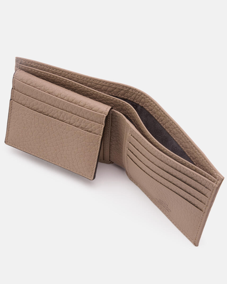 WALLET WITH DOCUMENT COMPARTMENT Taupe  - Women's Wallets - Men's Wallets - Wallets - Cuoieria Fiorentina