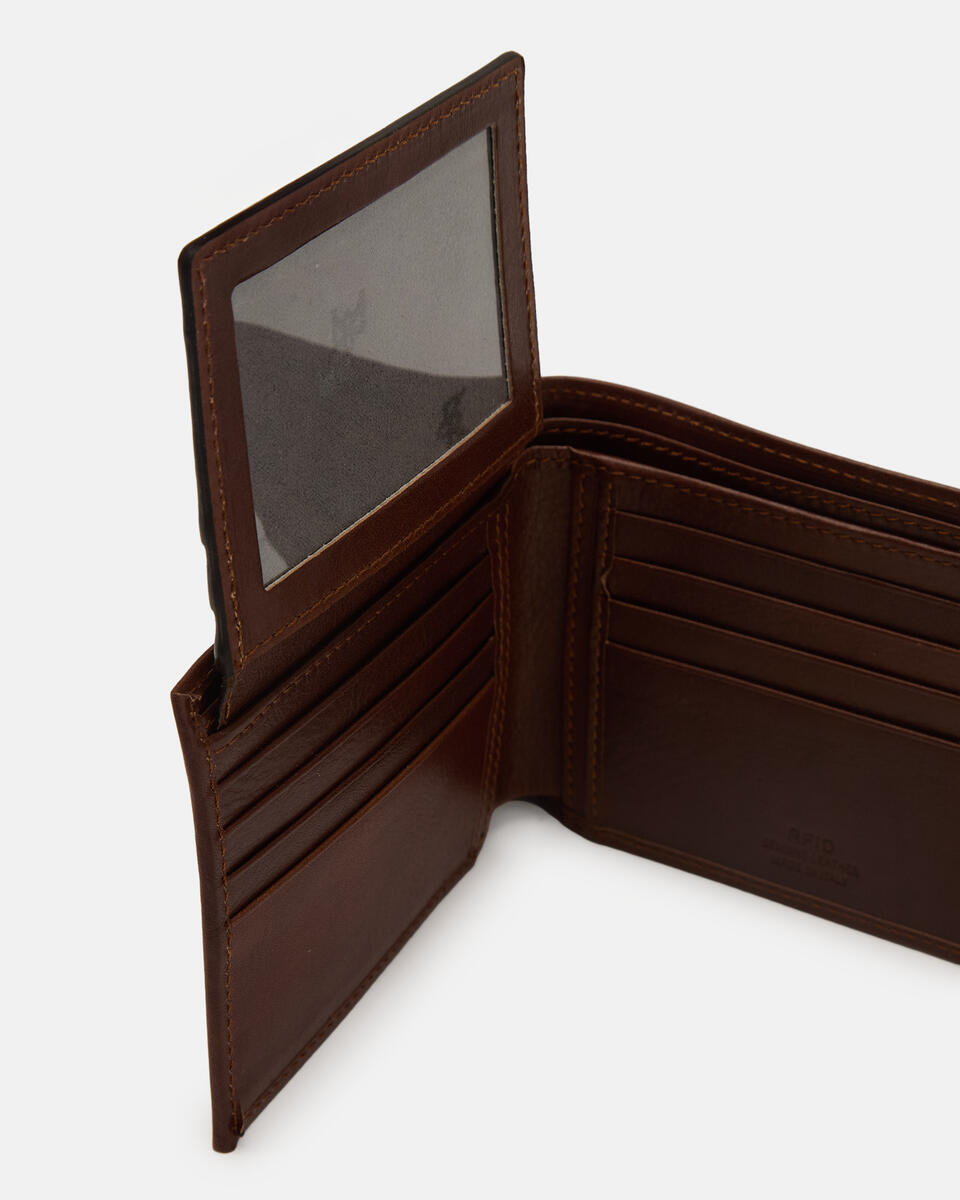 WALLET WITH DOCUMENT COMPARTMENT Brown  - Women's Wallets - Men's Wallets - Wallets - Cuoieria Fiorentina