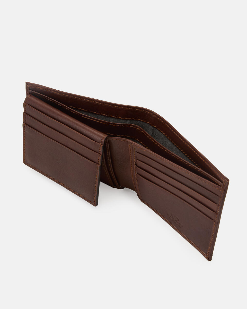 WALLET WITH DOCUMENT COMPARTMENT Brown  - Women's Wallets - Men's Wallets - Wallets - Cuoieria Fiorentina
