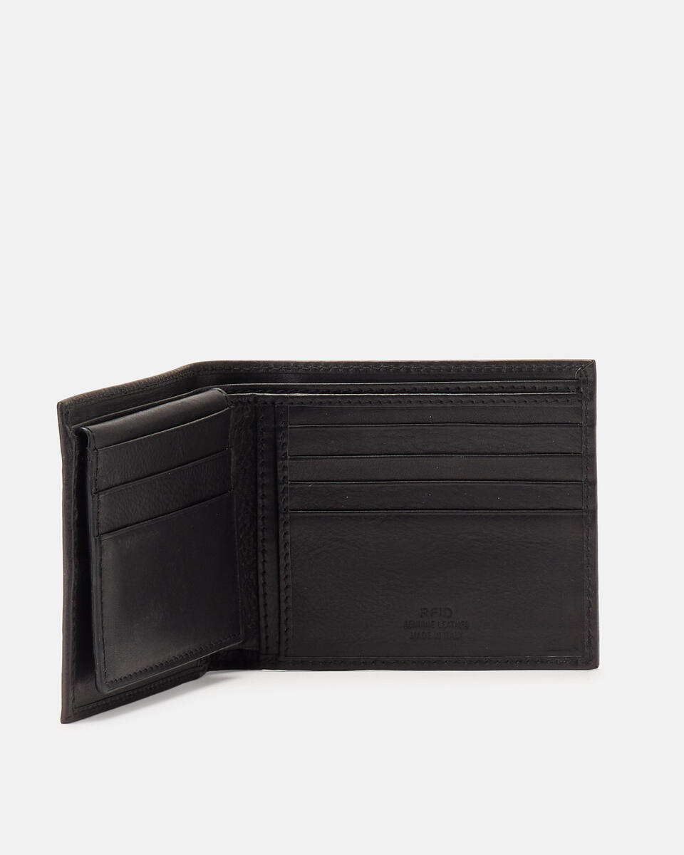 WALLET WITH DOCUMENT COMPARTMENT Black  - Women's Wallets - Men's Wallets - Wallets - Cuoieria Fiorentina