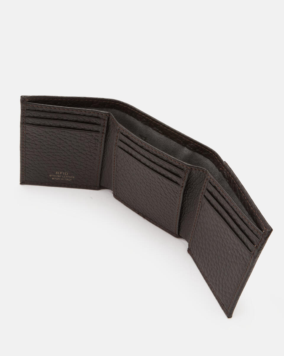 TRIFOLD WALLET Dark brown  - Women's Wallets - Men's Wallets - Wallets - Cuoieria Fiorentina
