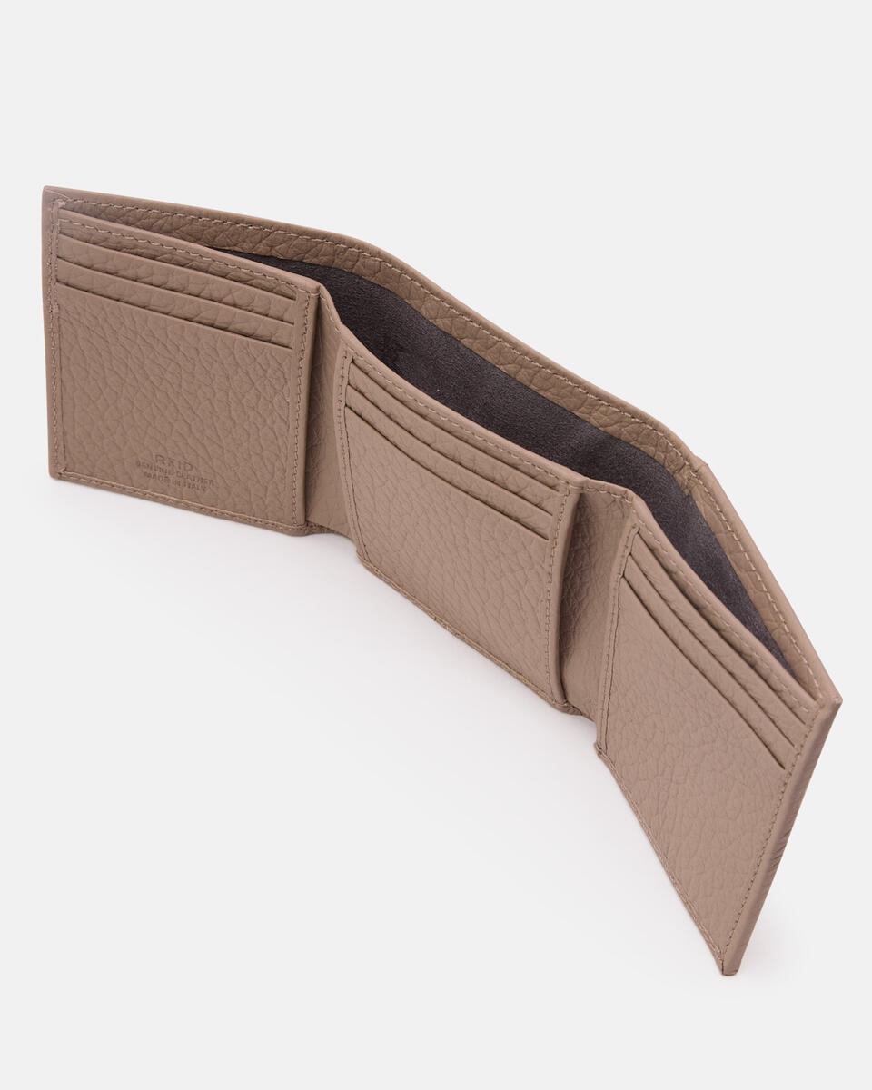 TRIFOLD WALLET Taupe  - Women's Wallets - Men's Wallets - Wallets - Cuoieria Fiorentina