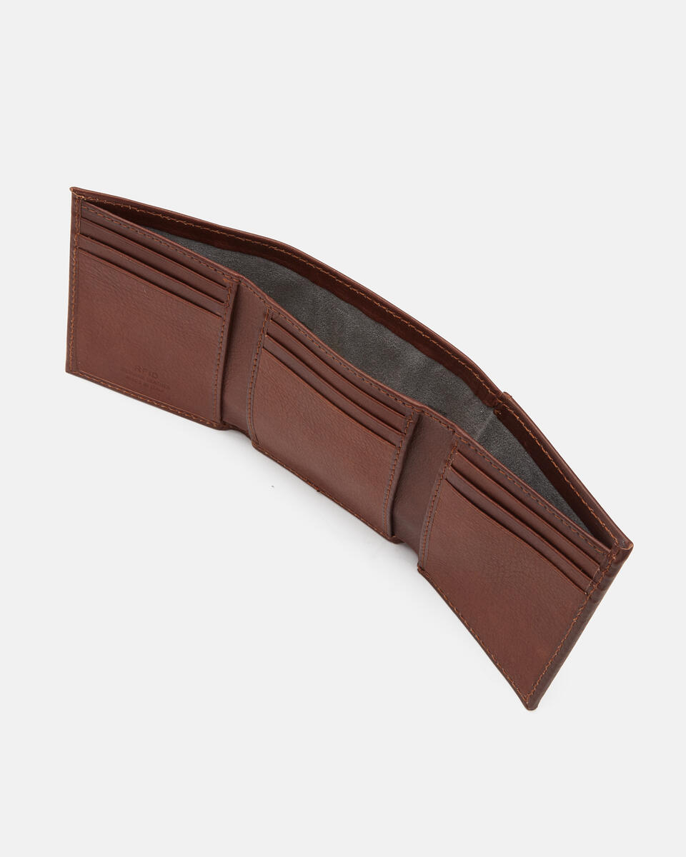 TRIFOLD WALLET Brown  - Women's Wallets - Men's Wallets - Wallets - Cuoieria Fiorentina