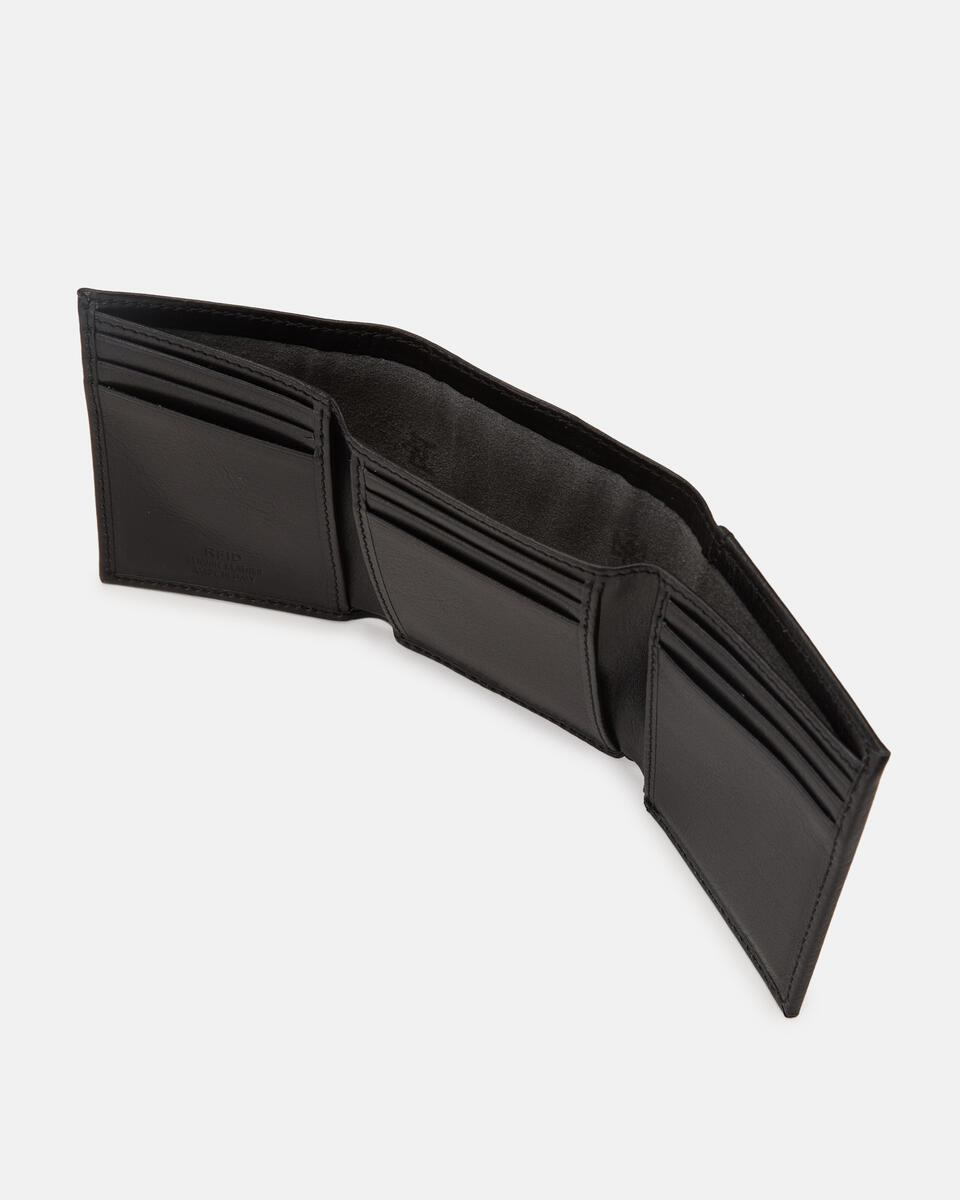 TRIFOLD WALLET Black  - Women's Wallets - Men's Wallets - Wallets - Cuoieria Fiorentina