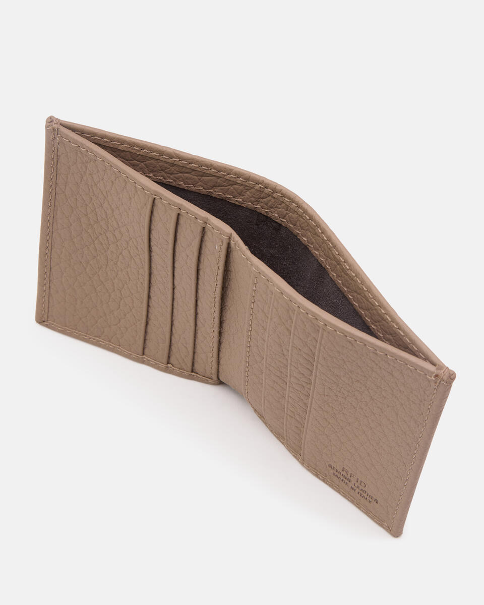 CARD HOLDER Taupe  - Women's Wallets - Men's Wallets - Wallets - Cuoieria Fiorentina